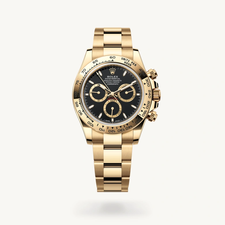 Rolex Cosmograph Daytona in 18 ct yellow gold, M126508-0004 - J. Vair Jewellers