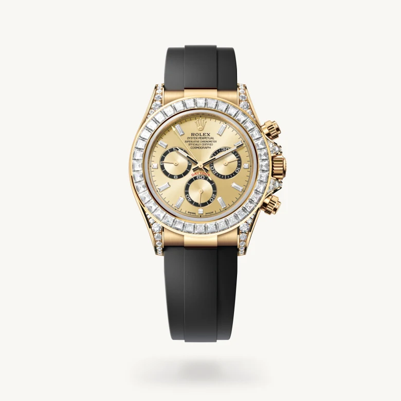 Rolex Cosmograph Daytona in 18 ct yellow gold with lugs set with diamonds, M126538TBR-0004 - Build