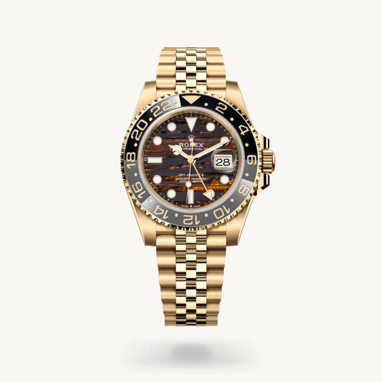 Rolex GMT-Master II in 18 ct yellow gold, M126718GRNR-0002 - La Différence Time Centre