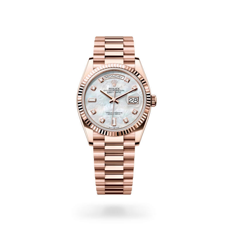Rolex Day-Date in 18 kt Everose gold, M128235-0029 - Heller Jewelers