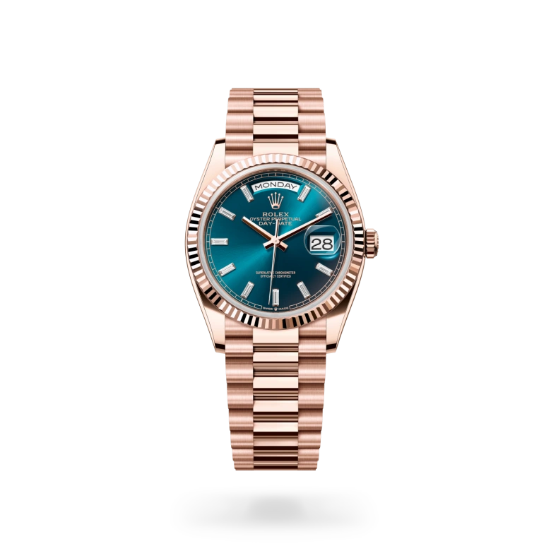 Rolex Day-Date in 18 ct Everose gold, M128235-0085 - Joseph-Anthony