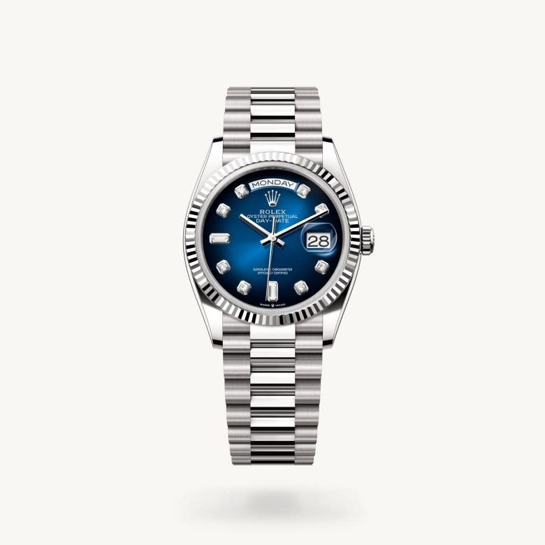 Rolex Day-Date in 18 ct white gold, M128239-0023 - Rolex Boutique San Jose