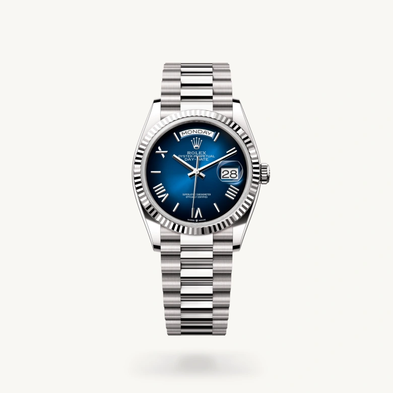 Rolex Day-Date in 18 ct white gold, M128239-0063 - J. Vair Jewellers