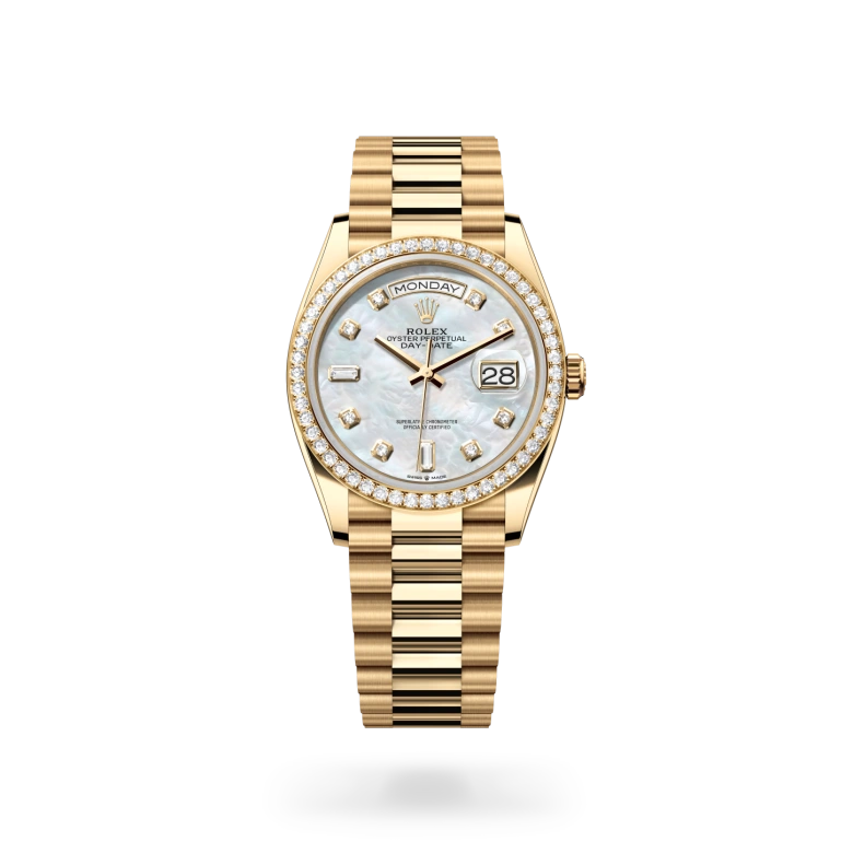 Rolex Day-Date in 18 kt yellow gold, M128348RBR-0017 - Heller Jewelers