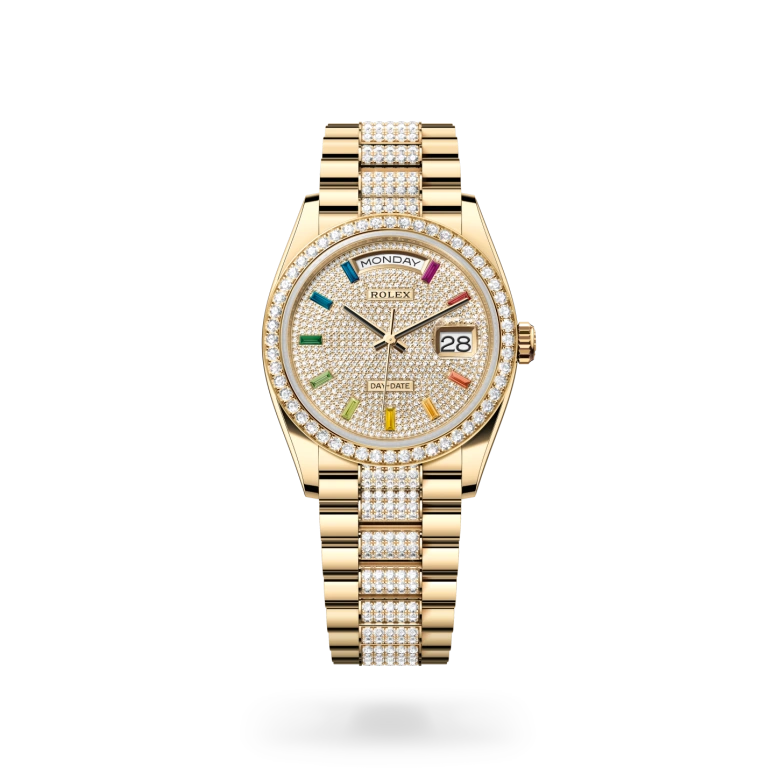 Rolex Day-Date in 18 kt yellow gold, M128348RBR-0031 - Heller Jewelers