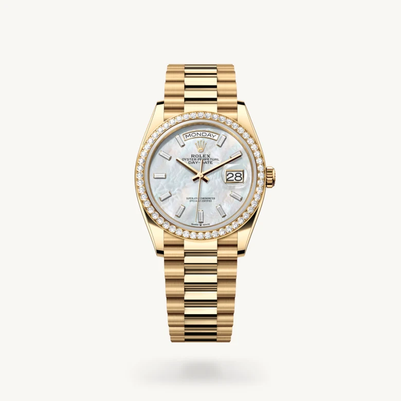 Rolex Day-Date in 18 ct yellow gold, M128348RBR-0070 - J. Vair Jewellers