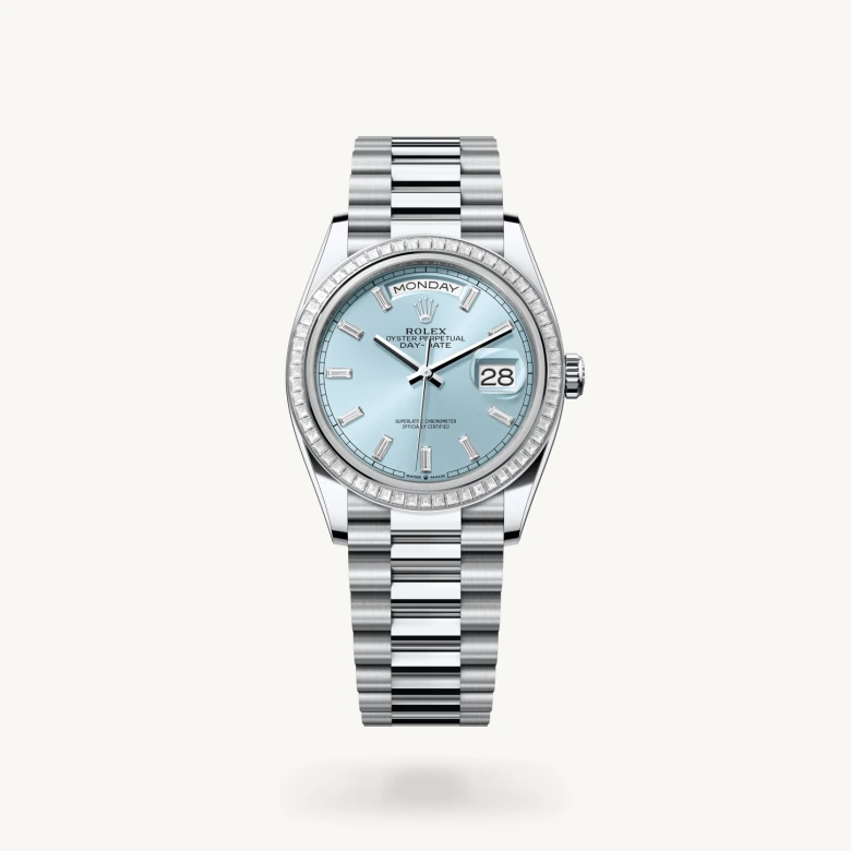 Rolex Day-Date in Platinum, M128396TBR-0003 - Rolex Boutique San Jose