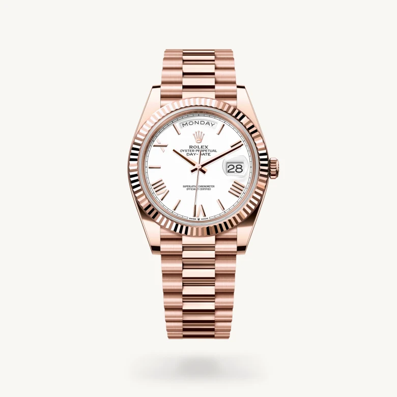 Rolex Day-Date in 18 ct Everose gold, M228235-0032 - Humbertown Jewellers