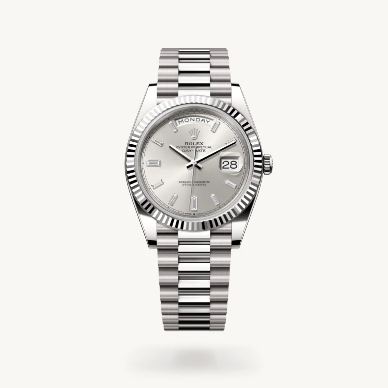 Rolex Day-Date in 18 ct white gold, M228239-0003 - Rolex Boutique San Jose