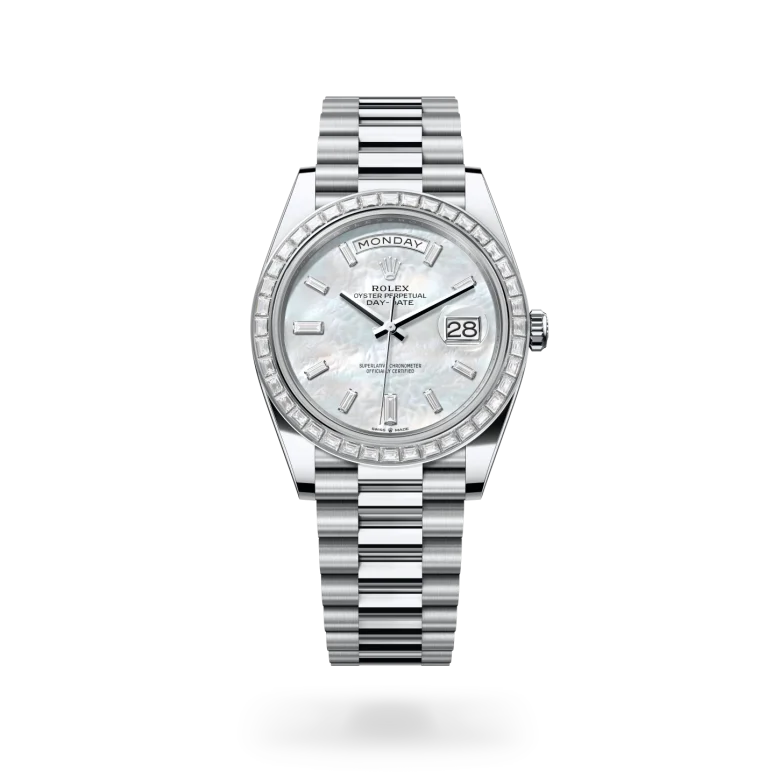 Rolex Day-Date in Platinum, M228396TBR-0043 - Heller Jewelers
