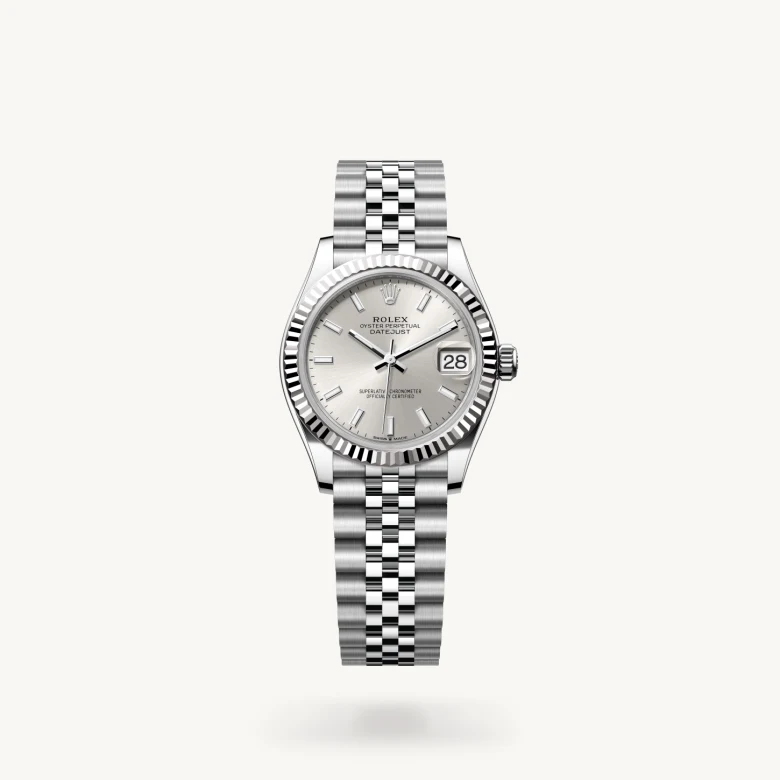 Rolex Datejust in White Rolesor - combination of Oystersteel and white gold, M278274-0012 - J. Vair Jewellers