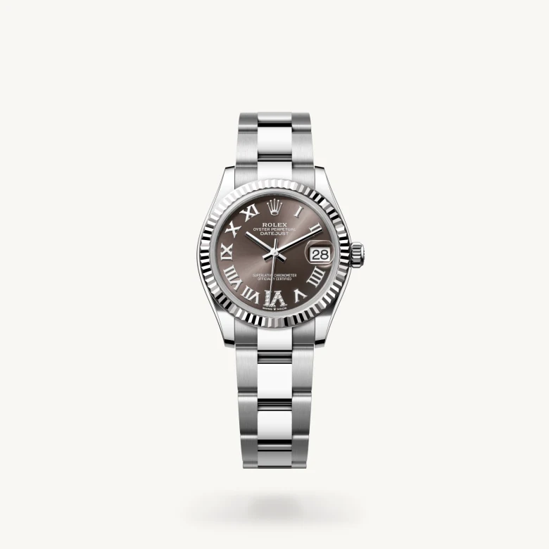 Rolex Datejust in White Rolesor - combination of Oystersteel and white gold, M278274-0027 - Rolex Boutique San Jose