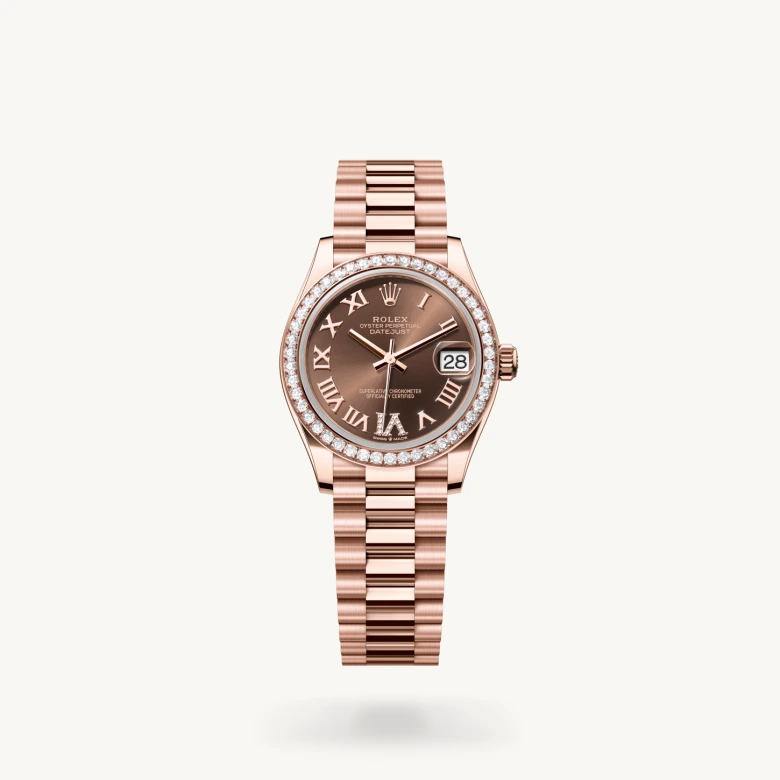 Rolex Datejust in 18 ct Everose gold, M278285RBR-0016 - Humbertown Jewellers
