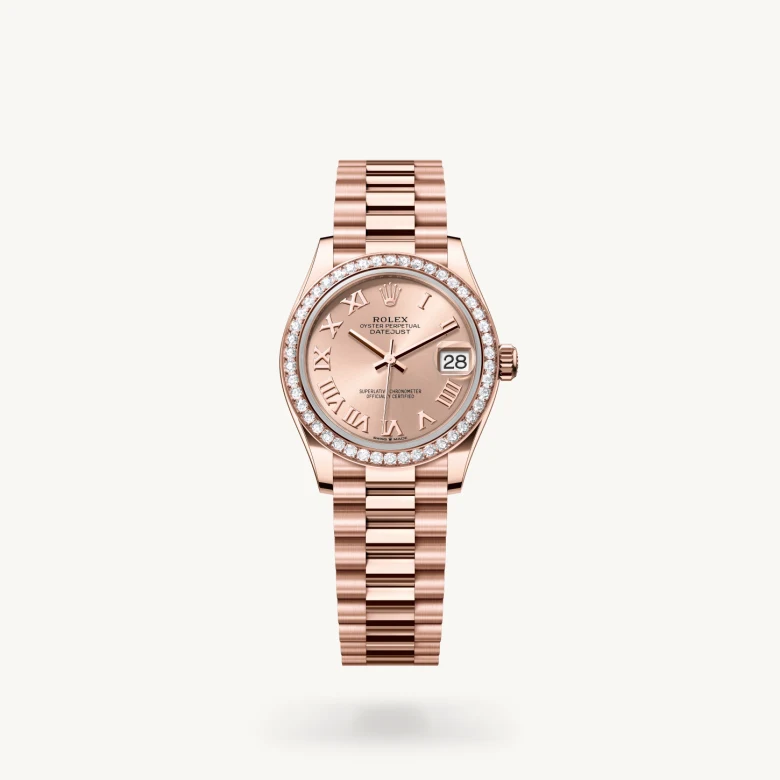 Rolex Datejust in 18 ct Everose gold, M278285RBR-0029 - J. Vair Jewellers