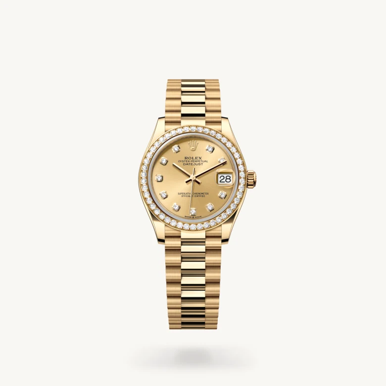 Rolex Datejust in 18 ct yellow gold, M278288RBR-0005 - Rolex Boutique San Jose