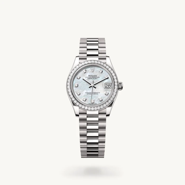 Rolex Datejust in 18 ct white gold, M278289RBR-0005 - Rolex Boutique San Jose