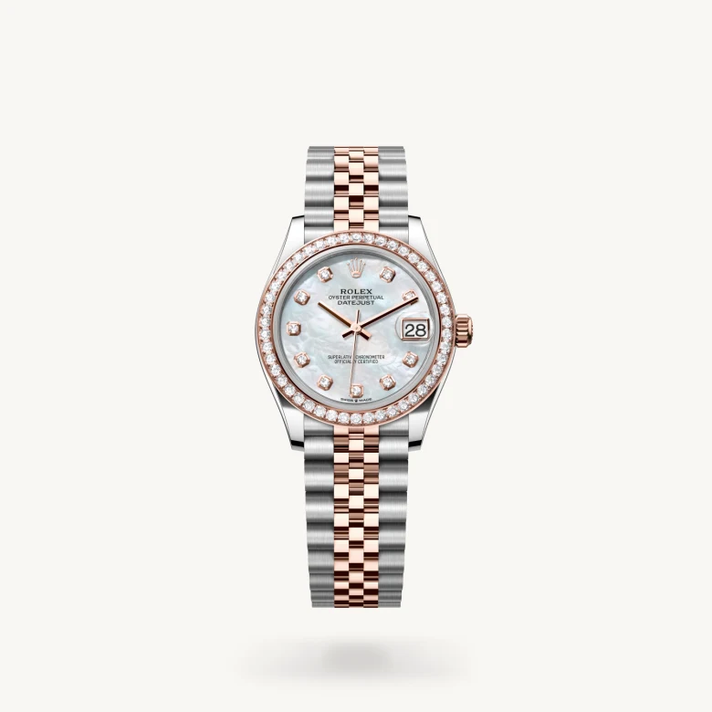 Rolex Datejust in Everose Rolesor - combination of Oystersteel and Everose gold, M278381RBR-0026 - Rolex Boutique San Jose