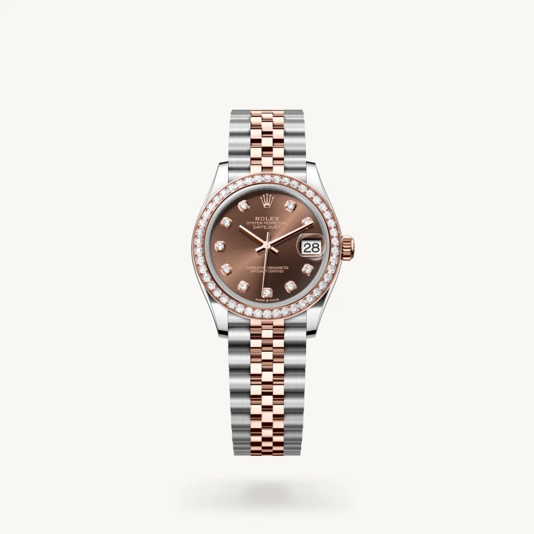 Rolex Datejust in Everose Rolesor - combination of Oystersteel and Everose gold, M278381RBR-0028 - Rolex Boutique San Jose