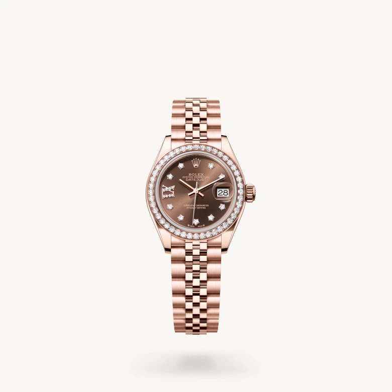 Rolex Lady-Datejust in 18 ct Everose gold, M279135RBR-0002 - Humbertown Jewellers