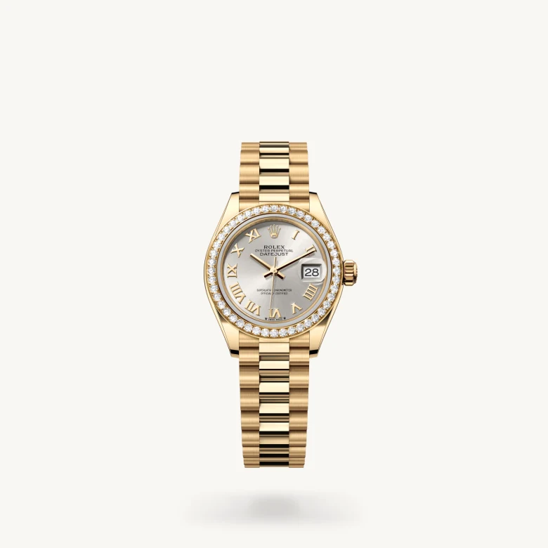 Rolex Lady-Datejust in 18 ct yellow gold, M279138RBR-0017 - Nash Jewellers