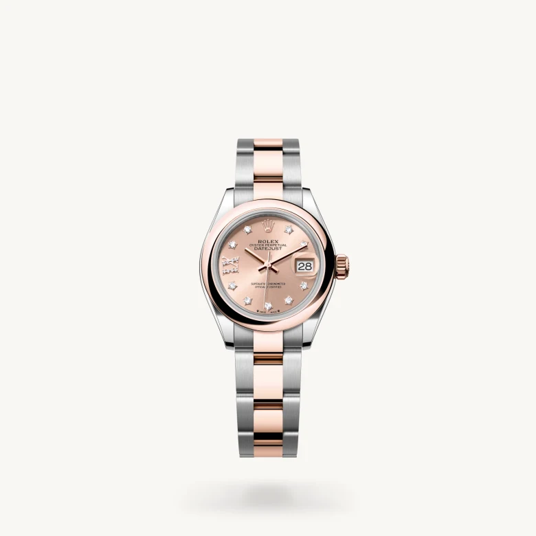 Rolex Lady-Datejust in Everose Rolesor - combination of Oystersteel and Everose gold, M279161-0028 - Rolex Boutique San Jose