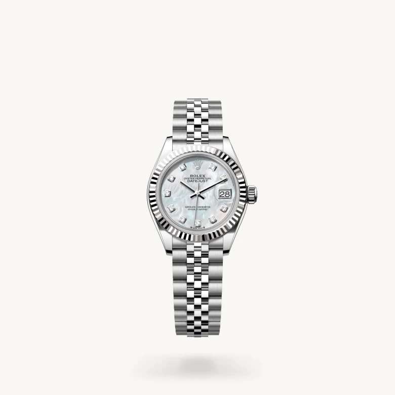 Rolex Lady-Datejust in White Rolesor - combination of Oystersteel and white gold, M279174-0009 - Rolex Boutique at San Jose