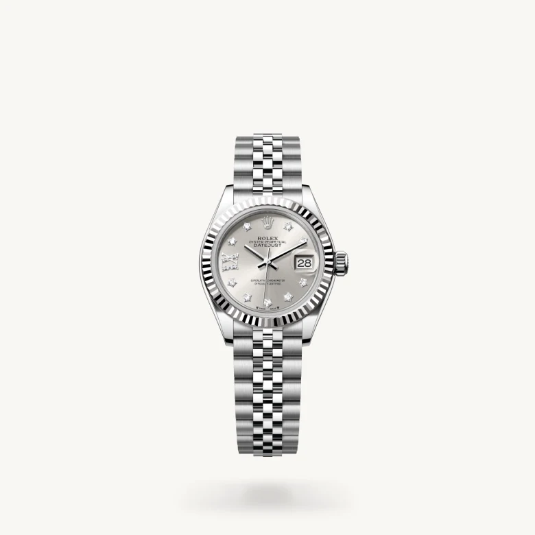 Rolex Lady-Datejust in White Rolesor - combination of Oystersteel and white gold, M279174-0021 - Rolex Boutique San Jose