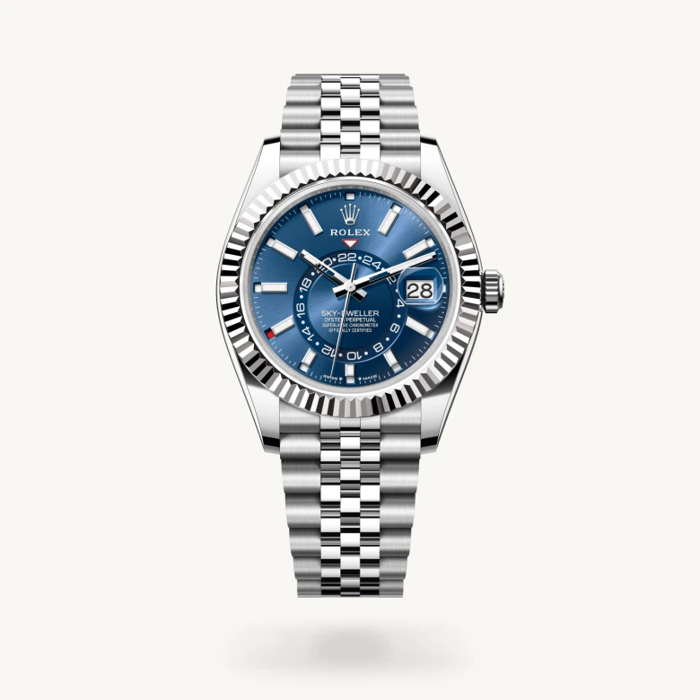 Rolex Sky-Dweller in White Rolesor - combination of Oystersteel and white gold, M336934-0006 - Rolex Boutique at San Jose