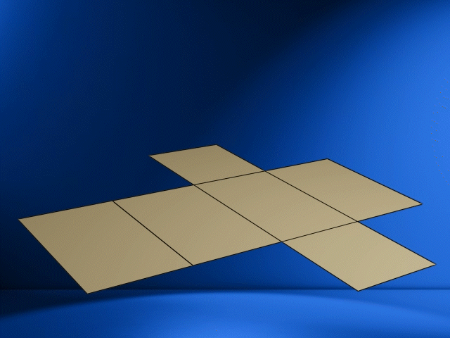 Net of a Rectangular Prism Animated Diagram