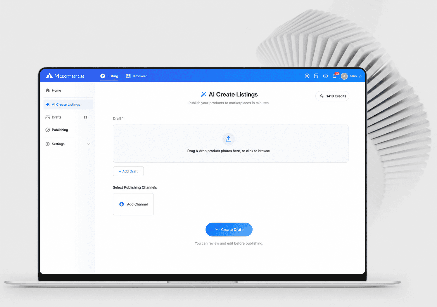 AI generated eBay listing preview