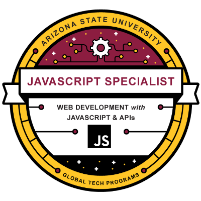 Web Development with JavaScript & APIs • Ryan La Forest • Arizona State ...