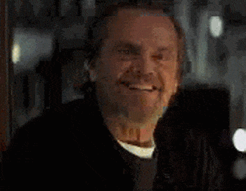 GIF of Jack Nicholson vigorously nodding and smiling.