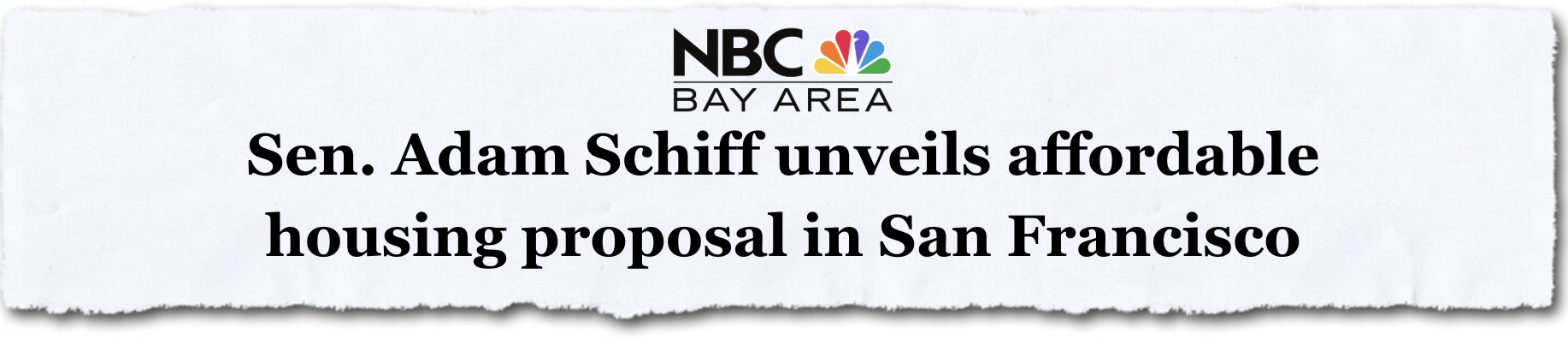 Sen. Adam Schiff unveils affordable housing proposal in San Francisco