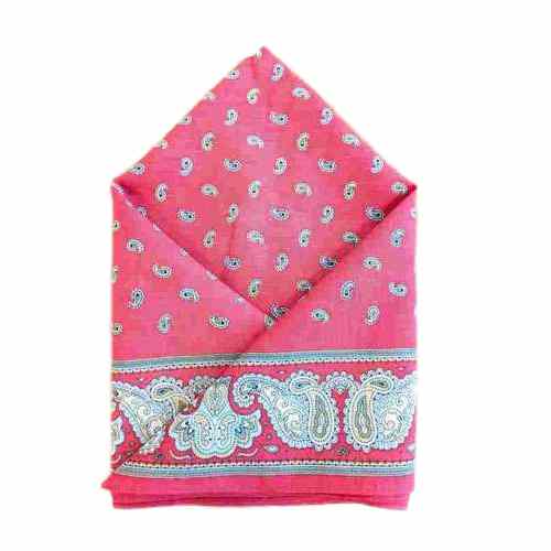 Wilsons of Sharrow - Handkerchief Red Paisley Border 50cm x 50cm