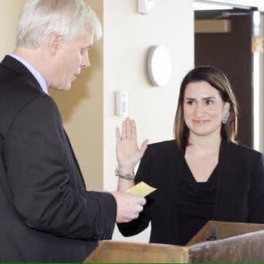 Peggy Flanagan being sworn in Peggy Flanagan being sworn in