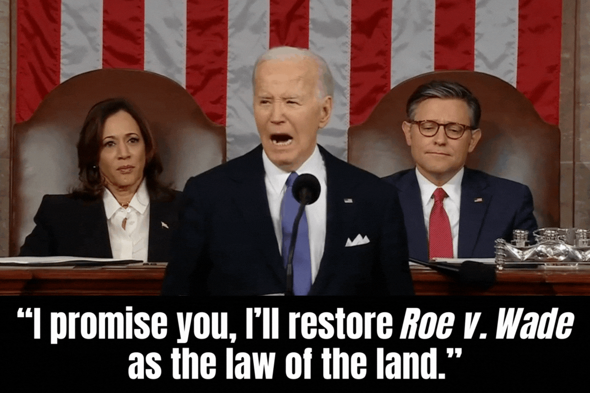 President Biden: I promise you, I'll restore Roe v. Wade as the law of the land.