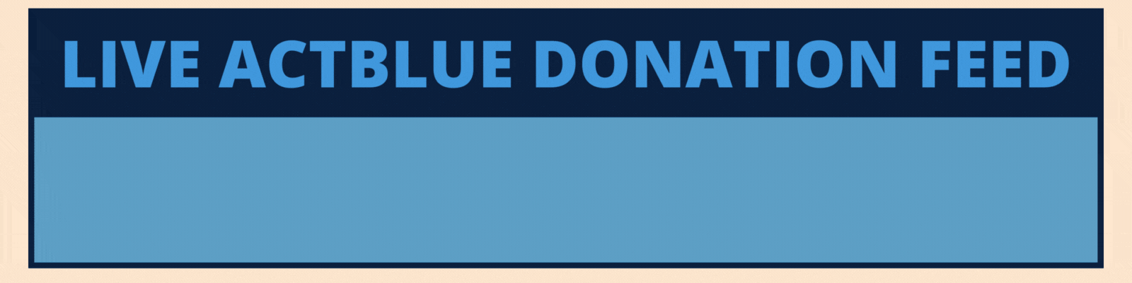 Live Actblue donation feed: