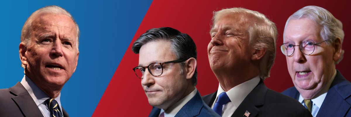 President Biden vs. Mike Johnson, Donald Trump, and Mitch McConnell