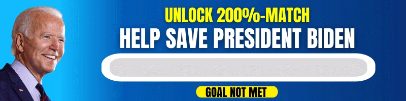 200%-IMPACT UNLOCKED: But our Biden Supporter Membership Renewal goal is STILL not met!