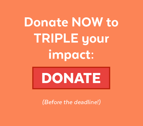 Donate now to triple your impact: | Donate (Before the deadline!)