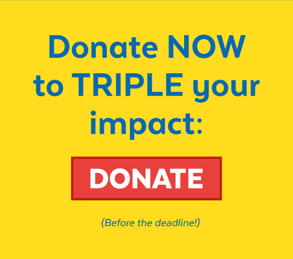 Donate now to triple your impact: Donate (Before the deadline!)