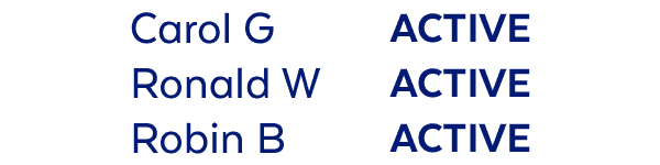 Names of supporters
