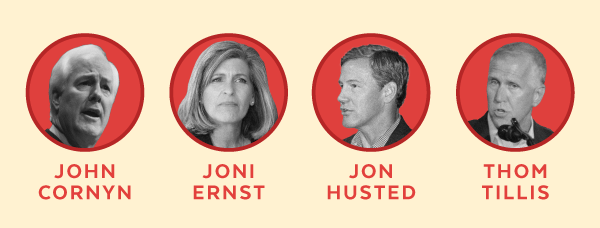 John Cornyn, Joni Ernst, Jon Husted, Thom Tillis