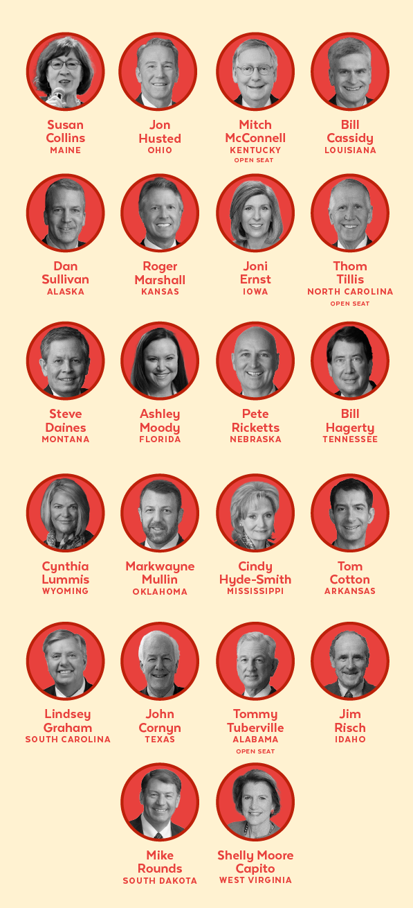 Collins, Husted, McConnell, Cassidy, Sullivan, Marshall, Ernst, Tillis, Daines, Moody, Ricketts, Hagerty, Lummis, Mullin, Hyde-Smith, Cotton, Graham, Cornyn, Tuberville, Risch, Rounds, Moore Capito