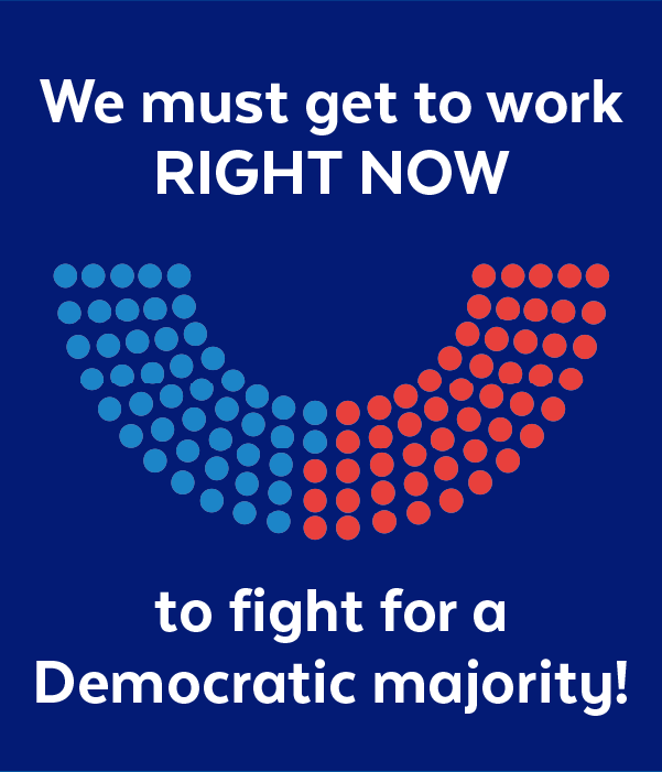 We must get to work right now to fight for a Democratic majority!