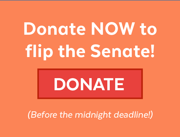 Donate now to flip the Senate! Donate (Before the midnight deadline!)
