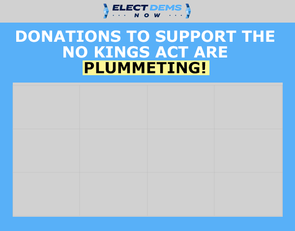 Donations to support the No Kings Act Plummeting!