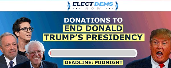 Donations to End Trump's Presidency (78% There!)