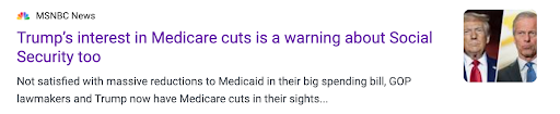 MSNBC: Trump's interest in Medicare cuts is a warning about Social Security too