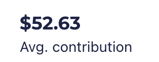 $52.63 average donation